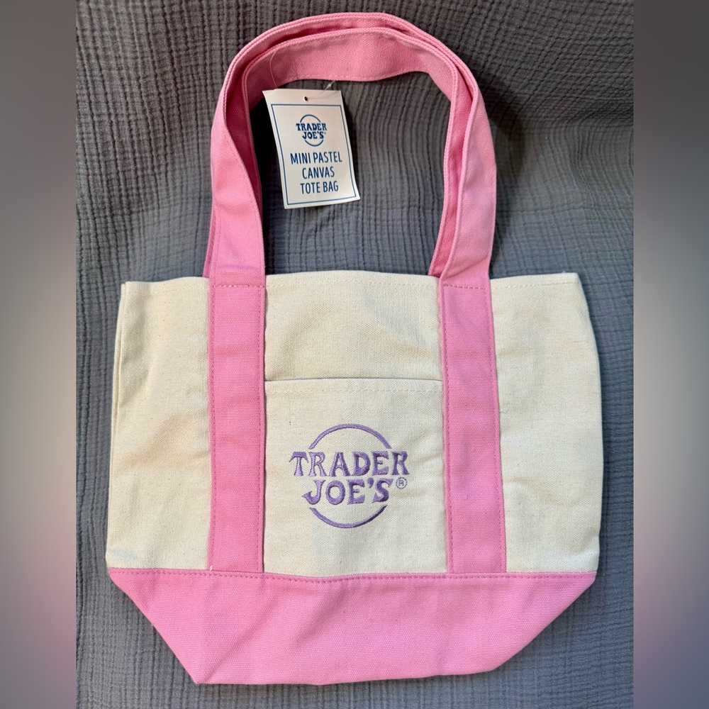 BNWT Trader Joe’s Pastel Mini Tote - Pink
